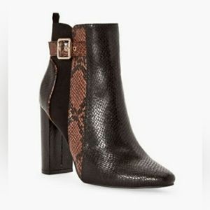 Linette Color Block Booties Black Multi 8.5 MSRP $65